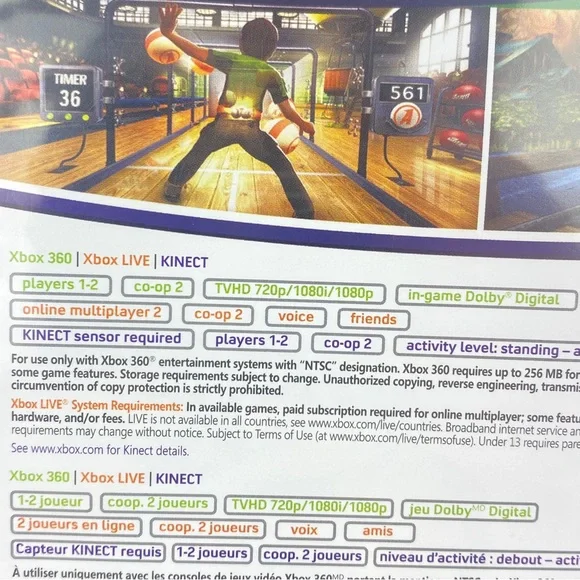 XBox 360 Kinect Adventures Video Game Complete - Picture 5 of 9